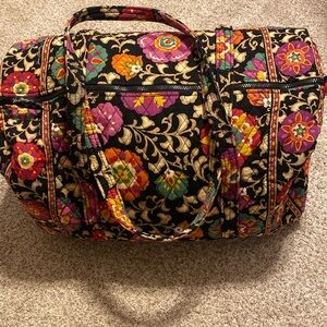 Vera Bradley large duffle and curling iron/straightener case